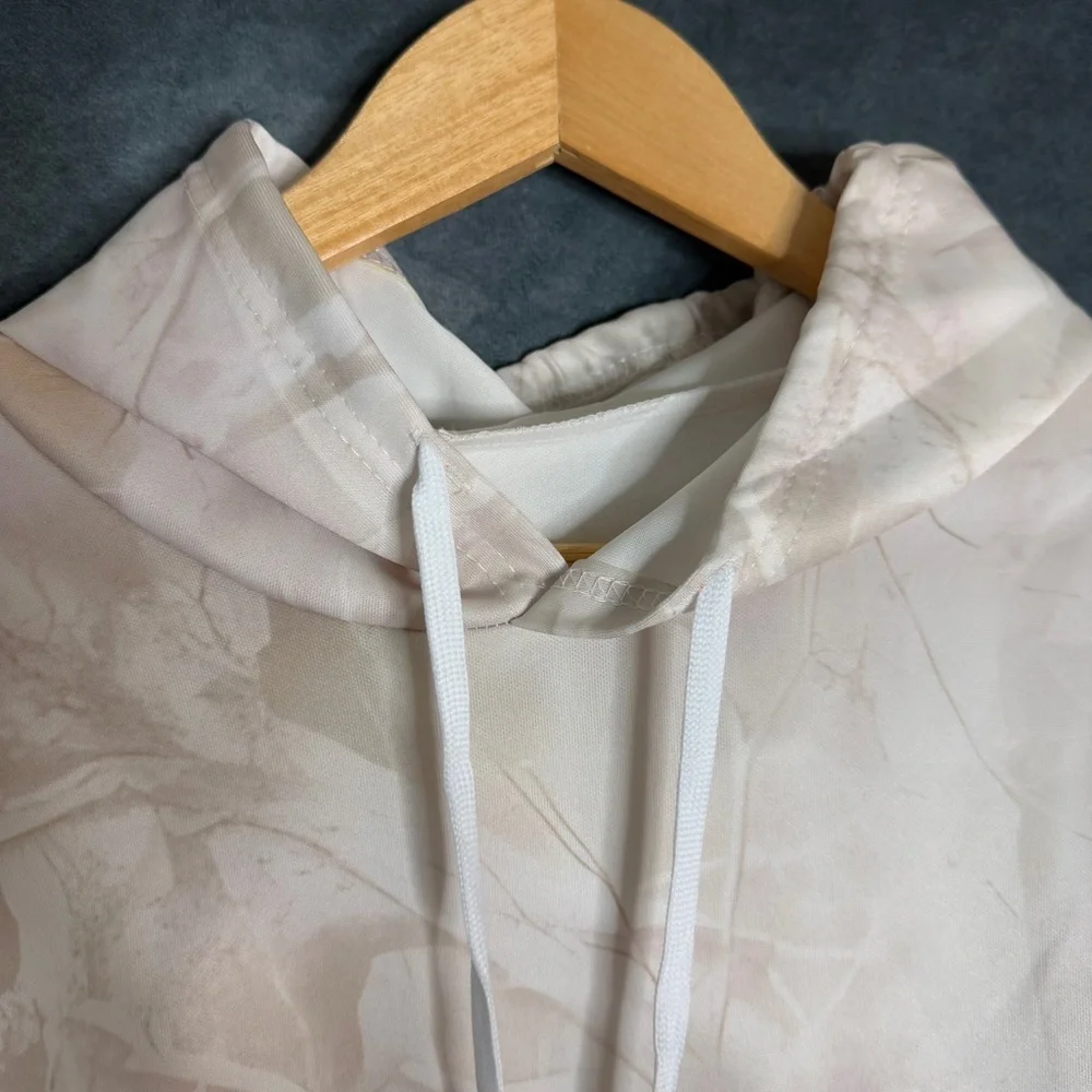 Light Camo Mens Hoodie Size M - Picture 2 of 9